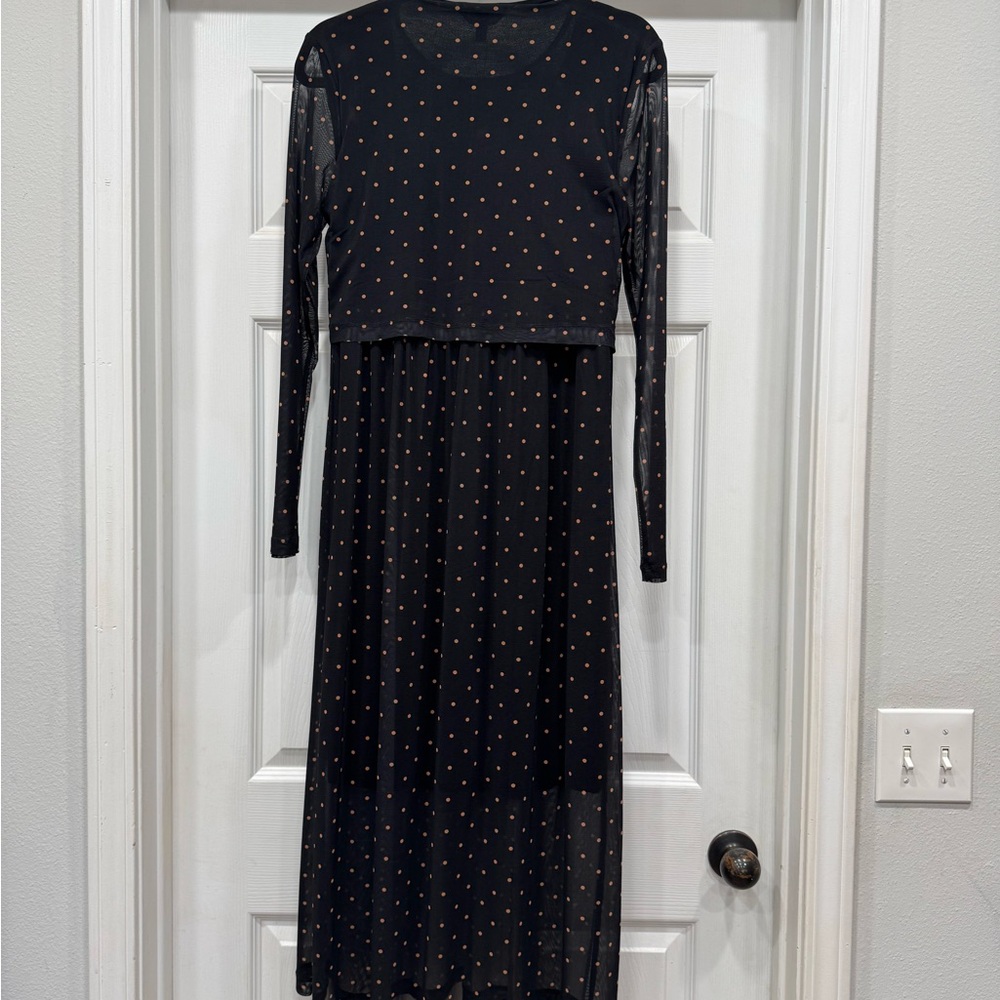 Ripe Charcoal Dress with Brown Dots - Picture 4 of 4